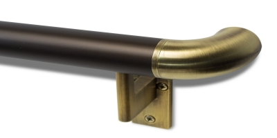 Leather Wrapped Over Oil Rubbed Bronze Handrail