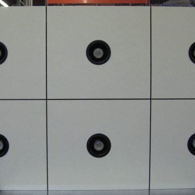 6 Panel Formica Drop w/ Black Downlights