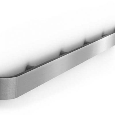 Flat Rail With Bent Edges